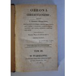 Dyionizy Frayssinous - Obrano Chrystianizmu Tom I,II,III,IV (Komplet) - Warszawa 1828