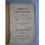 Dyionizy Frayssinous - Obrano Chrystianizmu Tom I,II,III,IV (Komplet) - Warszawa 1828