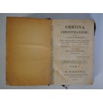 Dyionizy Frayssinous - Obrano Chrystianizmu Tom I,II,III,IV (Komplet) - Warszawa 1828
