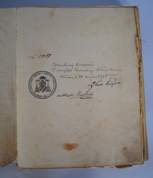 Rev. Teofil Gapczynski - Guide of the Roman Catholic Christian - [Volume I and II Complete] - First Edition - Signature of Cardinal Jan Puzyn - Signature of Titular Bishop Władysław Bandurski - Signature of Primate of Poland Edward Likowski - 1905r.
