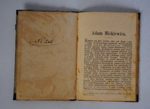 Adam Mickiewicz - Life and Works - Published by the Bookstore of the Daily Kujawski in Inowrocław 1898.