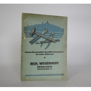 Katalog Narzędzi Oraz Cen Z Miejscowości Remscheid - Katalog Z Roku 1938