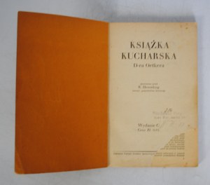 E. Henneking - D-ra Oetker's Cookbook - Handwritten Dedication Sunday Hugon 22.X.1937.