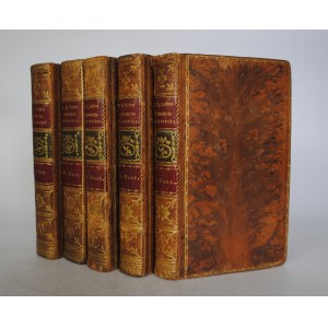 Moralische Bilderbibel - Biblia Obrazkowa - Tom I II III IV V - Exlibris De Waldner De Freundstein - Gotha 1805-1812 r. [Rzadkość]