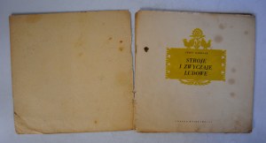 Jerzy Karolak - Folk Costumes and Customs - Nasz Księgarnia Warsaw 1956. - First Edition