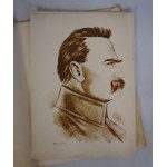 70 Rocznica Odzyskania Niepodległości Polski - Rysunki 8 Sztuk Henryk Gecow - Zarządzanie I Bankowość Warszawa 1988r.