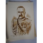 70 Rocznica Odzyskania Niepodległości Polski - Rysunki 8 Sztuk Henryk Gecow - Zarządzanie I Bankowość Warszawa 1988r.