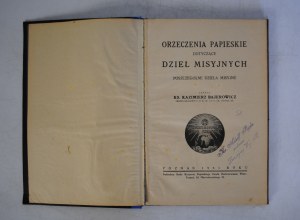 Rev. Kazimierz Bajerowicz - Papal Rulings Concerning Missionary Works - Poznan 1931. - Book From the Book Collection of Pojda Adolf (1881-1942), Pastor in Leszczyny