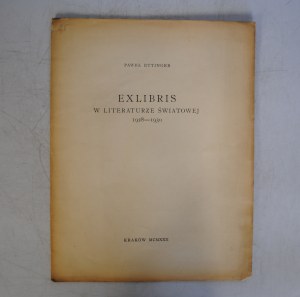 Pawel Ettinger - Exlibris In World Literature 1928-1930 - Krakow 1930.