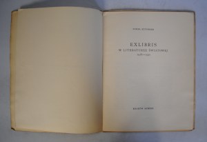 Pawel Ettinger - Exlibris In World Literature 1928-1930 - Krakow 1930.