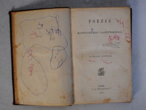 Poems by Konstanty Gaszynski - Complete Edition - Leipzig F. A. Brockhaus 1868. - Library of Polish Writers Volume LII