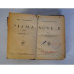 Wacław Sieroszewski - Pisma Tom I - Nowele Tom I - Instytut Wydawniczy Bibljoteka Polska Warszawa 1922 r. - Pieczątka Oraz Karta Biblioteka 5 Lwowskiej Drużyny Harcerskiej Orląt Nr 11