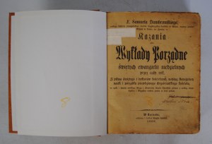 Sermons Or Orderly Lectures - X. Samuel Dambrowski - Torun 1866.