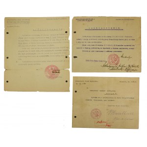 Telegrafní prapor Zegrze 1919-1922 - soubor tří dokumentů (16)
