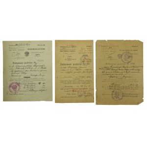 Telegrafní prapor, soubor tří cestovních dokladů 1920-1923 (27)