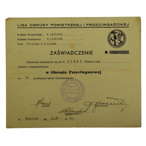 Osvědčení LOPP, Kielce 1933 (29)