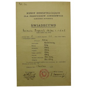 Osvědčení o absolvování kurzu u 15. pěší divize, Bydgoszcz 1927 (36)