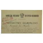 Vysvědčení Státního vojenského gymnázia ve Varšavě 1921 (39)