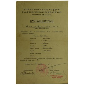 Świadectwo Kursu Dla Podoficerów Zawodowych Garnizonu Bydgoszcz 1928 (42)