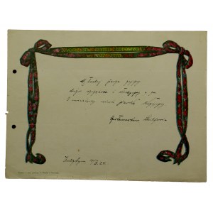 Telegram patriotyczny Towarzystwo Czytelni Ludowych w Poznaniu, 1924 (52)