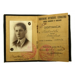 Legitymacja pracownika Fabryki Karabinów w Warszawie, 1939 (68)