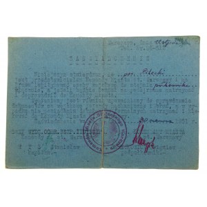 Legitimace zástupce městského velitelství, Varšava 1951 (72)