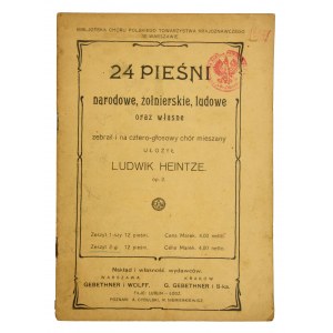 24 polskie pieśni narodowe, żołnierskie, ludowe oraz własne, 1917r (402)