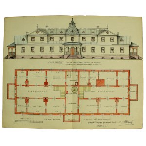 Plan pałacu hrabiów Potockich, 1920r (432)