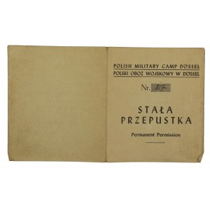 Przepustka kpt. Salisa z Polskiego Obozu Wojskowego w Dossel, 1945r (436)