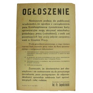 Obwieszczenie, Pruszków 1940 (720)
