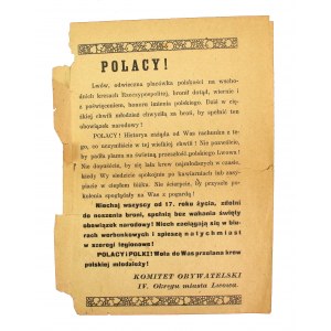 Polacy! Ulotka z okresu I wojny światowej wydana we Lwowie (375)