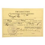 Świadectwo Odznaki Sportowej oraz mianowanie na instruktora narciarskiego, 1935 (377)