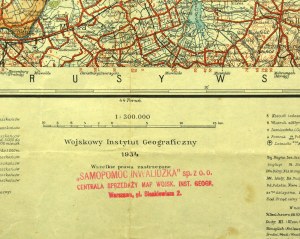 Gdynia - Gdansk, Polish WIG staff map of 1934 at a scale of 1:300 thousand (675)