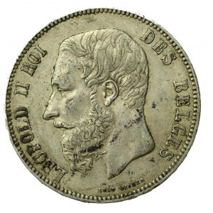 Belgia, Leopold II, 5 Franków, 1868 (202)