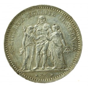 Francja, III Republika, 5 franków 1875 A, Paryż (206)