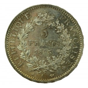 Francja, III Republika, 5 franków 1873 A, Paryż (208)