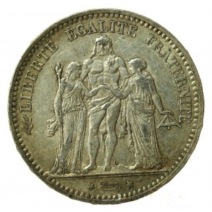 Francja, III Republika, 5 franków 1874 A, Paryż (213)