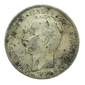Grecja, Jerzy I, 5 drachm 1875 A (214)