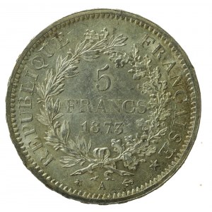Francja, III Republika, 5 franków 1873 A, Paryż (215)