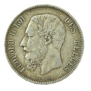 Belgia, Leopold II, 5 Franków, 1873 (217)