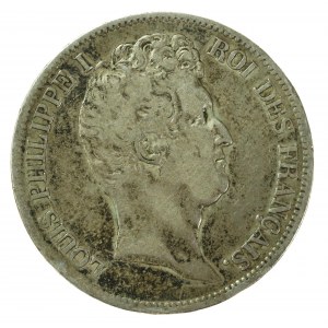 Francja, Ludwik Filip I, 5 franków 1830 A, Paryż (229)