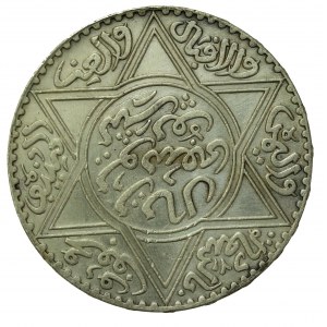 Maroko 10 Dirhamów / 1 Rial 1918 AH 1336 (231)