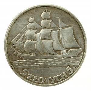 II RP, 5 złotych 1936, Żaglowiec (245)