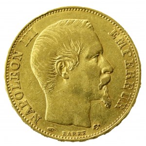 Francja, Napoleon III, 20 franków 1856 A, Paryż (255)