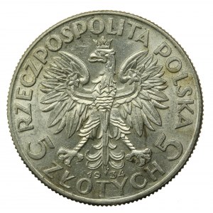 II RP, 5 złotych 1934. Głowa Kobiety (814)