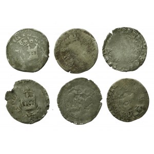 Czechy, Wacław IV, zestaw groszy praskich. Razem 6 szt. (841)