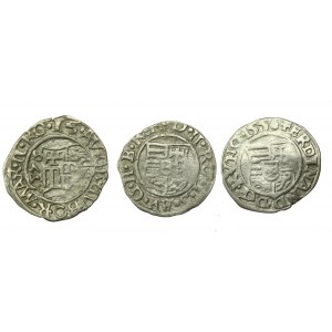 Węgry, zestaw denarów 1556-1580 KB. Razem 3 szt. (908)