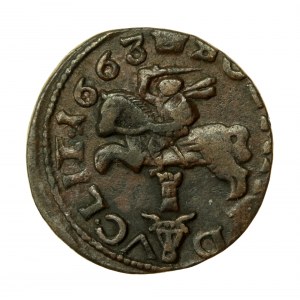 Jan II Kazimír, litevský šilink 1663 GFH, Oliva. Vzácnější (580)