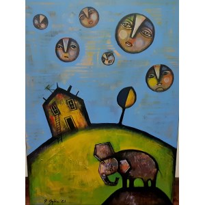 Piotr Sujka, Landschaft mit einem Elefanten