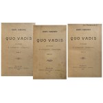 SIENKIEWICZ - QUO VADIS PIERWSZE WYDANIE